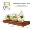 image:imageSorbus Floating Shelves for Wall  16 Inch Floating Shelf for Kitchen Bedroom Living Room Bathroom Home amp Wall Decor  Mounted Bathroom Shelves with Invisible Brackets Breezy Blue 4 PackWalnut