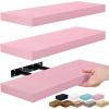 image:imageSorbus Floating Shelves for Wall  16 Inch Floating Shelf for Kitchen Bedroom Living Room Bathroom Home amp Wall Decor  Mounted Bathroom Shelves with Invisible Brackets Breezy Blue 4 PackSoft Pink