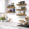 image:imageSorbus Floating Shelves for Wall  16 Inch Floating Shelf for Kitchen Bedroom Living Room Bathroom Home amp Wall Decor  Mounted Bathroom Shelves with Invisible Brackets Breezy Blue 4 PackRustic Brown