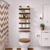 image:imageSorbus Floating Shelves for Wall  16 Inch Floating Shelf for Kitchen Bedroom Living Room Bathroom Home amp Wall Decor  Mounted Bathroom Shelves with Invisible Brackets Breezy Blue 4 PackWalnut