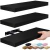 image:imageSorbus Floating Shelves for Wall  16 Inch Floating Shelf for Kitchen Bedroom Living Room Bathroom Home amp Wall Decor  Mounted Bathroom Shelves with Invisible Brackets Breezy Blue 4 PackBlack