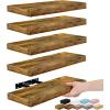 image:imageSorbus Floating Shelves for Wall  16 Inch Floating Shelf for Kitchen Bedroom Living Room Bathroom Home amp Wall Decor  Mounted Bathroom Shelves with Invisible Brackets Breezy Blue 4 PackRustic Brown