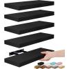 image:imageSorbus Floating Shelves for Wall  16 Inch Floating Shelf for Kitchen Bedroom Living Room Bathroom Home amp Wall Decor  Mounted Bathroom Shelves with Invisible Brackets Breezy Blue 4 PackBlack