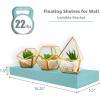 image:imageSorbus Floating Shelves for Wall  16 Inch Floating Shelf for Kitchen Bedroom Living Room Bathroom Home amp Wall Decor  Mounted Bathroom Shelves with Invisible Brackets Breezy Blue 4 PackBreezy Blue