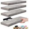 image:imageSorbus Floating Shelves for Wall  16 Inch Floating Shelf for Kitchen Bedroom Living Room Bathroom Home amp Wall Decor  Mounted Bathroom Shelves with Invisible Brackets Breezy Blue 4 PackGrey