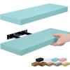 image:imageSorbus Floating Shelves for Wall  16 Inch Floating Shelf for Kitchen Bedroom Living Room Bathroom Home amp Wall Decor  Mounted Bathroom Shelves with Invisible Brackets Breezy Blue 4 PackBreezy Blue