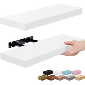 image:imageSorbus Floating Shelves for Wall  16 Inch Floating Shelf for Kitchen Bedroom Living Room Bathroom Home amp Wall Decor  Mounted Bathroom Shelves with Invisible Brackets Breezy Blue 4 PackWhite