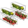 image:imageSorbus Small Wide Clear Storage Drawers 6 Pack  Stackable Storage Drawers for Pantry Fridge or Cabinet  Slide Out Clear Bins with Handles for Organizing4 Pack