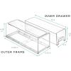 image:imageSorbus Small Wide Clear Storage Drawers 6 Pack  Stackable Storage Drawers for Pantry Fridge or Cabinet  Slide Out Clear Bins with Handles for Organizing6 Pack