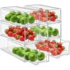 image:imageSorbus Small Wide Clear Storage Drawers 6 Pack  Stackable Storage Drawers for Pantry Fridge or Cabinet  Slide Out Clear Bins with Handles for Organizing6 Pack