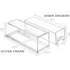 image:imageSorbus Small Wide Clear Storage Drawers 6 Pack  Stackable Storage Drawers for Pantry Fridge or Cabinet  Slide Out Clear Bins with Handles for Organizing4 Pack