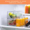 image:imageSorbus Small Wide Clear Storage Drawers 6 Pack  Stackable Storage Drawers for Pantry Fridge or Cabinet  Slide Out Clear Bins with Handles for Organizing2 Pack