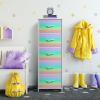 image:imageSorbus Nightstand with 2 Drawers  Kids Bedside Furniture End Table Night Stand  Steel Frame Wood Top amp Easy Pull Fabric Bins  Dresser amp Chest for Home Bedroom Accessories Office amp College DormColorful