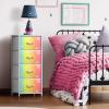 image:imageSorbus Nightstand with 2 Drawers  Kids Bedside Furniture End Table Night Stand  Steel Frame Wood Top amp Easy Pull Fabric Bins  Dresser amp Chest for Home Bedroom Accessories Office amp College DormColorful With Stars
