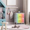 image:imageSorbus Nightstand with 2 Drawers  Kids Bedside Furniture End Table Night Stand  Steel Frame Wood Top amp Easy Pull Fabric Bins  Dresser amp Chest for Home Bedroom Accessories Office amp College DormColorful With Stars