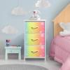 image:imageSorbus Nightstand with 2 Drawers  Kids Bedside Furniture End Table Night Stand  Steel Frame Wood Top amp Easy Pull Fabric Bins  Dresser amp Chest for Home Bedroom Accessories Office amp College DormColorful With Stars
