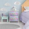 image:imageSorbus Nightstand with 2 Drawers  Kids Bedside Furniture End Table Night Stand  Steel Frame Wood Top amp Easy Pull Fabric Bins  Dresser amp Chest for Home Bedroom Accessories Office amp College DormWatercolor
