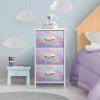image:imageSorbus Nightstand with 2 Drawers  Kids Bedside Furniture End Table Night Stand  Steel Frame Wood Top amp Easy Pull Fabric Bins  Dresser amp Chest for Home Bedroom Accessories Office amp College DormWatercolor