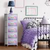 image:imageSorbus Nightstand with 2 Drawers  Kids Bedside Furniture End Table Night Stand  Steel Frame Wood Top amp Easy Pull Fabric Bins  Dresser amp Chest for Home Bedroom Accessories Office amp College DormWatercolor