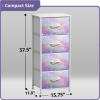 image:imageSorbus Nightstand with 2 Drawers  Kids Bedside Furniture End Table Night Stand  Steel Frame Wood Top amp Easy Pull Fabric Bins  Dresser amp Chest for Home Bedroom Accessories Office amp College DormWatercolor
