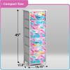 image:imageSorbus Nightstand with 2 Drawers  Kids Bedside Furniture End Table Night Stand  Steel Frame Wood Top amp Easy Pull Fabric Bins  Dresser amp Chest for Home Bedroom Accessories Office amp College DormRainbow Sparkle