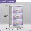 image:imageSorbus Nightstand with 2 Drawers  Kids Bedside Furniture End Table Night Stand  Steel Frame Wood Top amp Easy Pull Fabric Bins  Dresser amp Chest for Home Bedroom Accessories Office amp College DormWatercolor