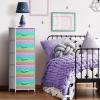 image:imageSorbus Nightstand with 2 Drawers  Kids Bedside Furniture End Table Night Stand  Steel Frame Wood Top amp Easy Pull Fabric Bins  Dresser amp Chest for Home Bedroom Accessories Office amp College DormColorful