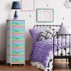 image:imageSorbus Nightstand with 2 Drawers  Kids Bedside Furniture End Table Night Stand  Steel Frame Wood Top amp Easy Pull Fabric Bins  Dresser amp Chest for Home Bedroom Accessories Office amp College DormColorful