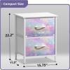 image:imageSorbus Nightstand with 2 Drawers  Kids Bedside Furniture End Table Night Stand  Steel Frame Wood Top amp Easy Pull Fabric Bins  Dresser amp Chest for Home Bedroom Accessories Office amp College DormWatercolor