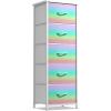 image:imageSorbus Nightstand with 2 Drawers  Kids Bedside Furniture End Table Night Stand  Steel Frame Wood Top amp Easy Pull Fabric Bins  Dresser amp Chest for Home Bedroom Accessories Office amp College DormColorful