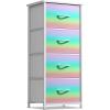 image:imageSorbus Nightstand with 2 Drawers  Kids Bedside Furniture End Table Night Stand  Steel Frame Wood Top amp Easy Pull Fabric Bins  Dresser amp Chest for Home Bedroom Accessories Office amp College DormColorful