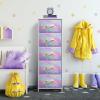 image:imageSorbus Nightstand with 2 Drawers  Kids Bedside Furniture End Table Night Stand  Steel Frame Wood Top amp Easy Pull Fabric Bins  Dresser amp Chest for Home Bedroom Accessories Office amp College DormWatercolor