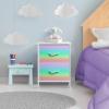 image:imageSorbus Nightstand with 2 Drawers  Kids Bedside Furniture End Table Night Stand  Steel Frame Wood Top amp Easy Pull Fabric Bins  Dresser amp Chest for Home Bedroom Accessories Office amp College DormColorful