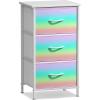 image:imageSorbus Nightstand with 2 Drawers  Kids Bedside Furniture End Table Night Stand  Steel Frame Wood Top amp Easy Pull Fabric Bins  Dresser amp Chest for Home Bedroom Accessories Office amp College DormColorful