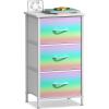 image:imageSorbus Nightstand with 2 Drawers  Kids Bedside Furniture End Table Night Stand  Steel Frame Wood Top amp Easy Pull Fabric Bins  Dresser amp Chest for Home Bedroom Accessories Office amp College DormColorful