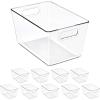 image:imageSorbus Clear Storage Bins with Lids 8 Pack Large Organization Bins with Handles  Clear Stackable Storage Containers for Storage Pantry Fridge Cabinet Closet amp Kitchen Organization  BPAFree10 Pack