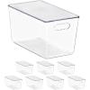 image:imageSorbus Clear Storage Bins with Lids 8 Pack Large Organization Bins with Handles  Clear Stackable Storage Containers for Storage Pantry Fridge Cabinet Closet amp Kitchen Organization  BPAFree8 Pack