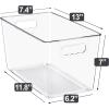 image:imageSorbus Clear Storage Bins with Lids 8 Pack Large Organization Bins with Handles  Clear Stackable Storage Containers for Storage Pantry Fridge Cabinet Closet amp Kitchen Organization  BPAFree8 Pack