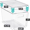 image:imageSorbus Clear Storage Bins with Lids 8 Pack Large Organization Bins with Handles  Clear Stackable Storage Containers for Storage Pantry Fridge Cabinet Closet amp Kitchen Organization  BPAFree8 Pack
