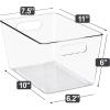 image:imageSorbus Clear Storage Bins with Lids 8 Pack Large Organization Bins with Handles  Clear Stackable Storage Containers for Storage Pantry Fridge Cabinet Closet amp Kitchen Organization  BPAFree8 Pack