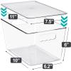 image:imageSorbus Clear Storage Bins with Lids 8 Pack Large Organization Bins with Handles  Clear Stackable Storage Containers for Storage Pantry Fridge Cabinet Closet amp Kitchen Organization  BPAFree8 Pack