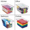 image:imageSorbus Clear Storage Bins with Lids 8 Pack Large Organization Bins with Handles  Clear Stackable Storage Containers for Storage Pantry Fridge Cabinet Closet amp Kitchen Organization  BPAFree10 Pack