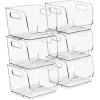 image:imageSorbus Stackable Storage Bins Open Front Clear Stackable Storage Bins Pantry Bins for Storage and Organization Acrylic Stackable Bins for Kitchen Clear Pantry Organizer Bins Small Square 8 PackSmall Square