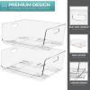 image:imageSorbus Stackable Storage Bins Open Front Clear Stackable Storage Bins Pantry Bins for Storage and Organization Acrylic Stackable Bins for Kitchen Clear Pantry Organizer Bins Small Square 8 PackLarge
