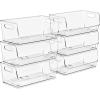 image:imageSorbus Stackable Storage Bins Open Front Clear Stackable Storage Bins Pantry Bins for Storage and Organization Acrylic Stackable Bins for Kitchen Clear Pantry Organizer Bins Small Square 8 PackSmall Wide
