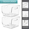 image:imageSorbus Stackable Storage Bins Open Front Clear Stackable Storage Bins Pantry Bins for Storage and Organization Acrylic Stackable Bins for Kitchen Clear Pantry Organizer Bins Small Square 8 PackMedium Square