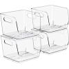 image:imageSorbus Stackable Storage Bins Open Front Clear Stackable Storage Bins Pantry Bins for Storage and Organization Acrylic Stackable Bins for Kitchen Clear Pantry Organizer Bins Small Square 8 PackSmall Square