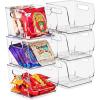image:imageSorbus Stackable Storage Bins Open Front Clear Stackable Storage Bins Pantry Bins for Storage and Organization Acrylic Stackable Bins for Kitchen Clear Pantry Organizer Bins Small Square 8 PackSmall Wide