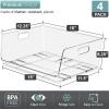 image:imageSorbus Stackable Storage Bins Open Front Clear Stackable Storage Bins Pantry Bins for Storage and Organization Acrylic Stackable Bins for Kitchen Clear Pantry Organizer Bins Small Square 8 PackLarge