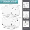 image:imageSorbus Stackable Storage Bins Open Front Clear Stackable Storage Bins Pantry Bins for Storage and Organization Acrylic Stackable Bins for Kitchen Clear Pantry Organizer Bins Small Square 8 PackMedium Square